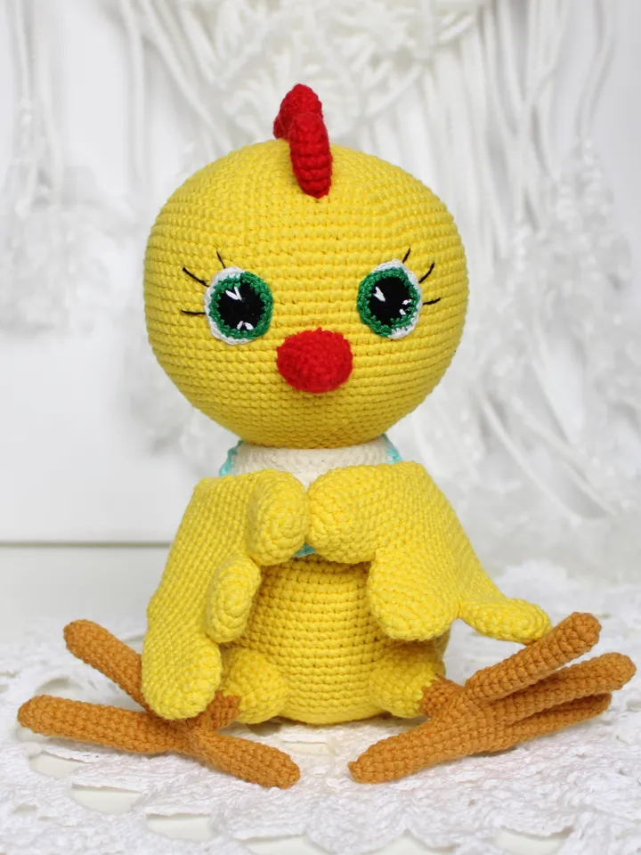 Chicken crochet pattern PDF in English Amigurumi chicken bird toy