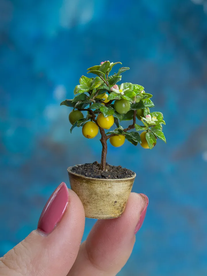 TUTORIAL Miniature lemon tree with polymer clay