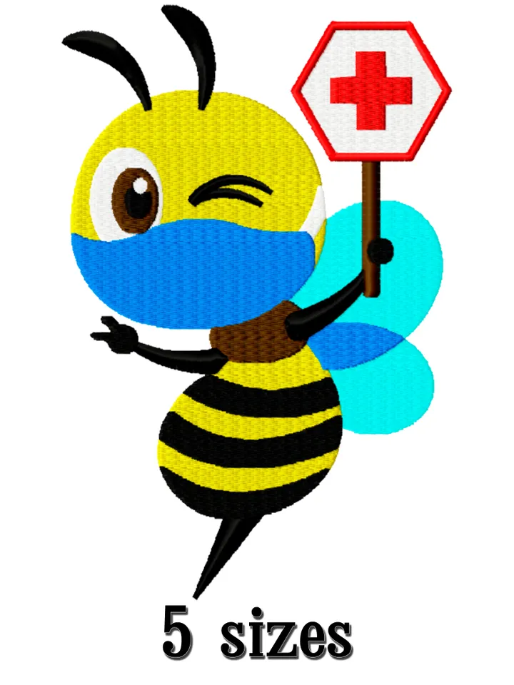 Bee embroidery design. Medical embroidery designs. Embroidery designs trendy. Digital download.