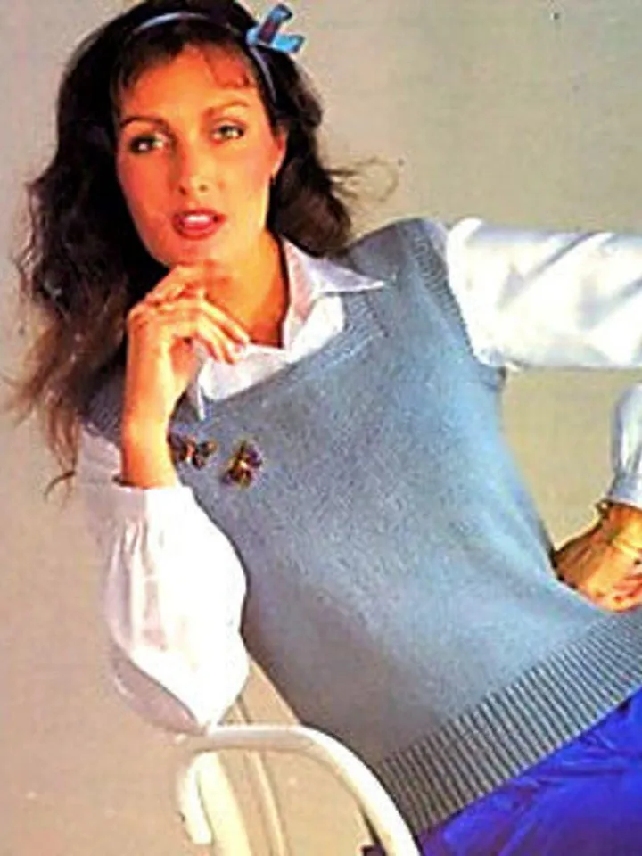 Vest waistcoat knitting pattern, sweater sleeveless top pdf instant download