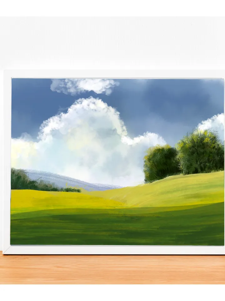 Landscape Art Painting Print Home Decor Wall Art Rustic Birthday Gift For Friend Farmhouse Wall Art Poster New Home Gift Landscape Poster