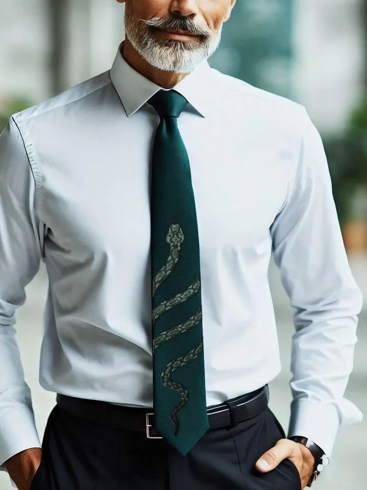Machine embroidery design "Snake on a tie"