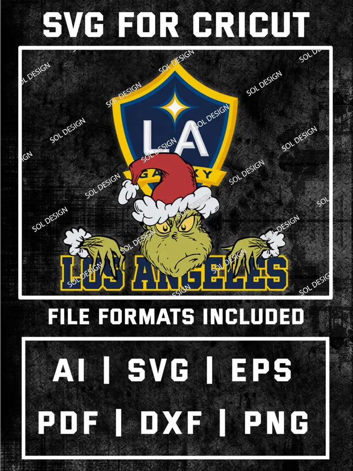 Grinch LA Galaxy SVG, MLS SVG Design, MLS Los Angeles Galaxy Logo SVG, MLS Los Angeles Cricut, Christmas Svg, Grinch svg, Digital Download