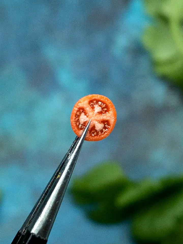 TUTORIAL Miniature polymer clay tomato cane
