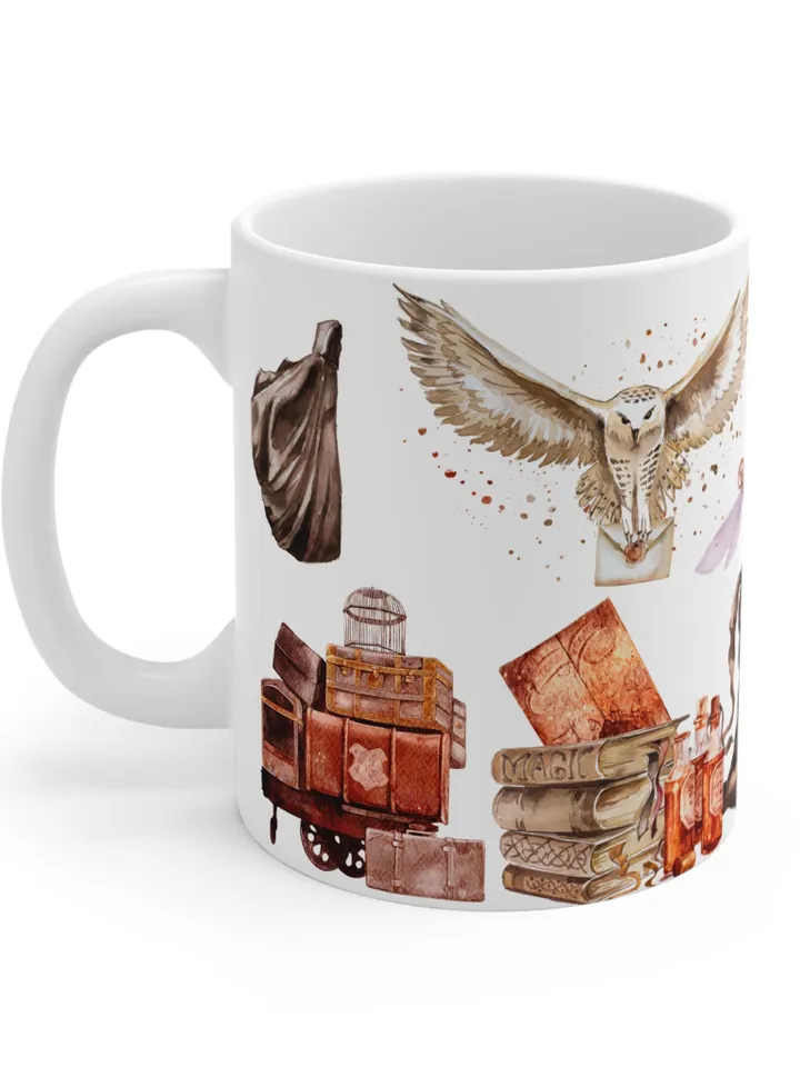 Accio Coffee Cup Mug 11oz - Wizarding World Inspired Ceramic Tea Cup Coffee Lovers, Wizard Gift, Magic Mug, Muggle Cup, Novelty Drinkware