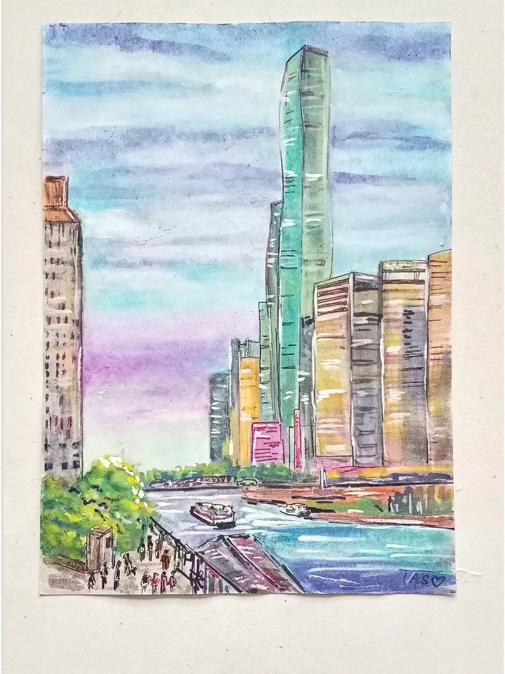 Painting Chicago City Street