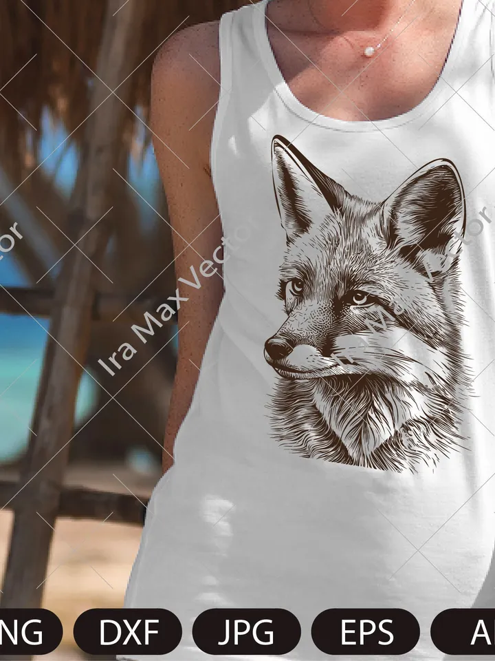 Fox svg /FOX Face svg / Fox Head svg / Fox Mascot svg / Fox Printable /Fox detailed/ INSTANT DOWNLOAD