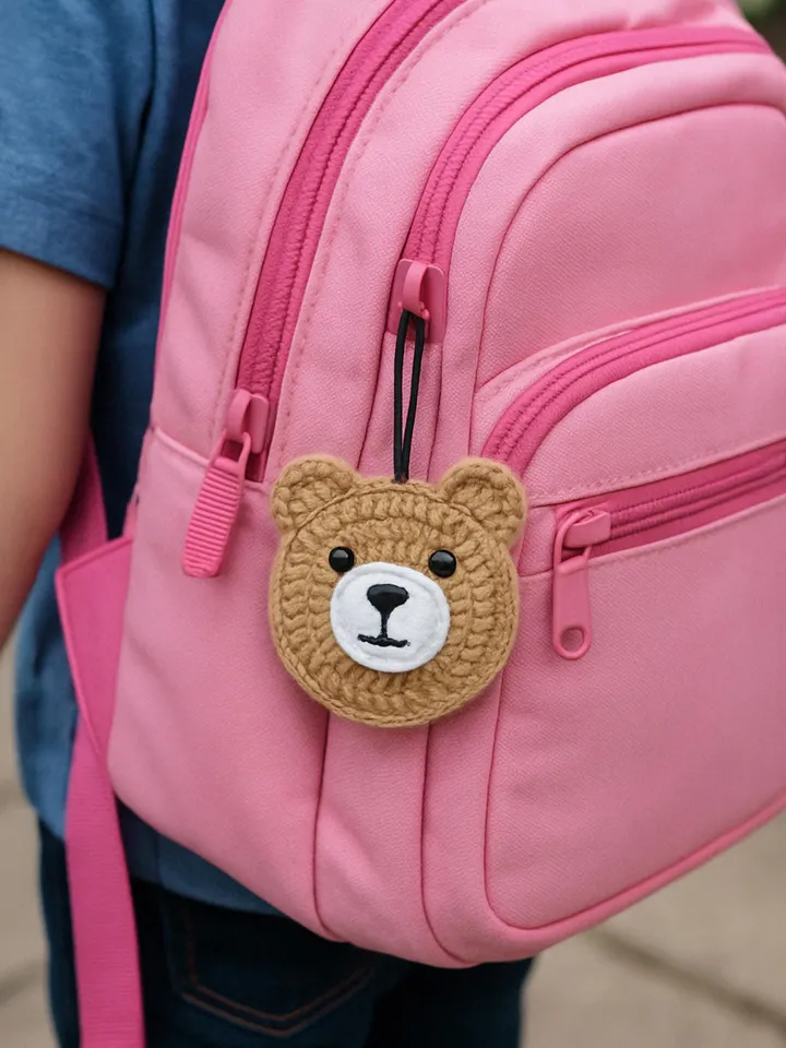 Easy Crochet Teddy Bear Applique Pattern | Cute Moon Bear Pattern for Baby Blankets and Keychains