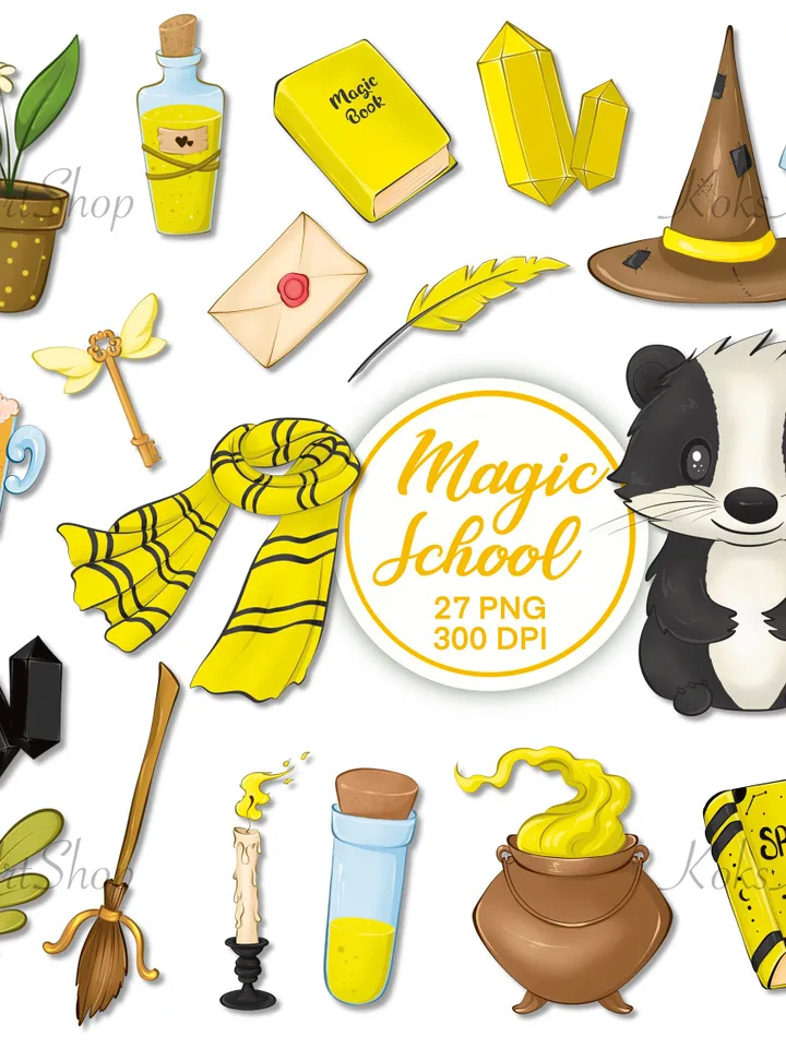 Wizard clipart, wizarding school clipart, magic clipart, magic school clipart, magic clip art, magic stickers, wizard stickers