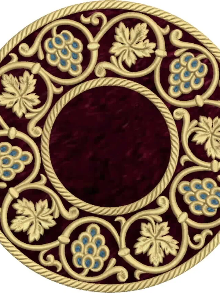 Lamp napkin design for embroidery machine.