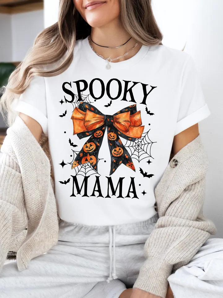 Spooky Mama Png, Coquette Halloween Png, Spooky Season Png, Retro Halloween Png, Spooky vibes Png, Fall Png, Halloween Shirt Coquette png