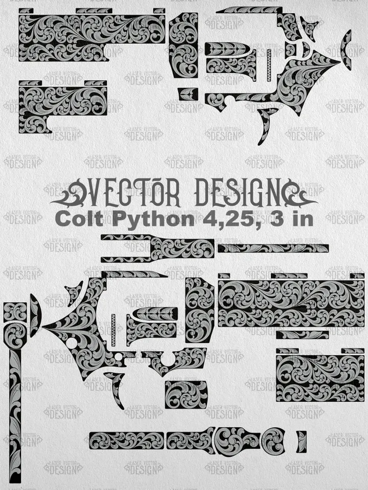 VECTOR DESIGN Colt Python 4,25, 3 in Scroll
