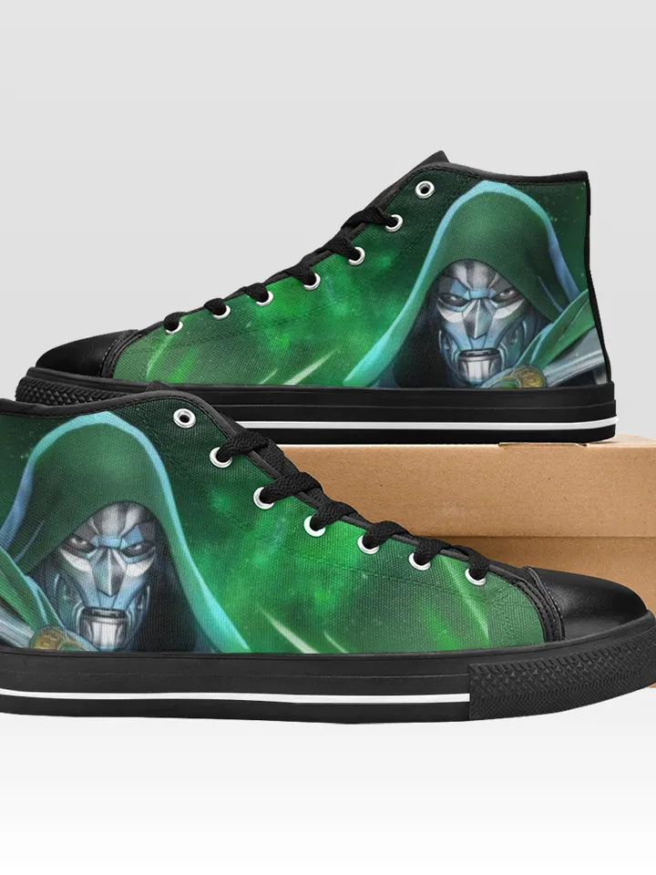 Dr. Doom Shoes, High-Top Sneakers, Handmade Footwear