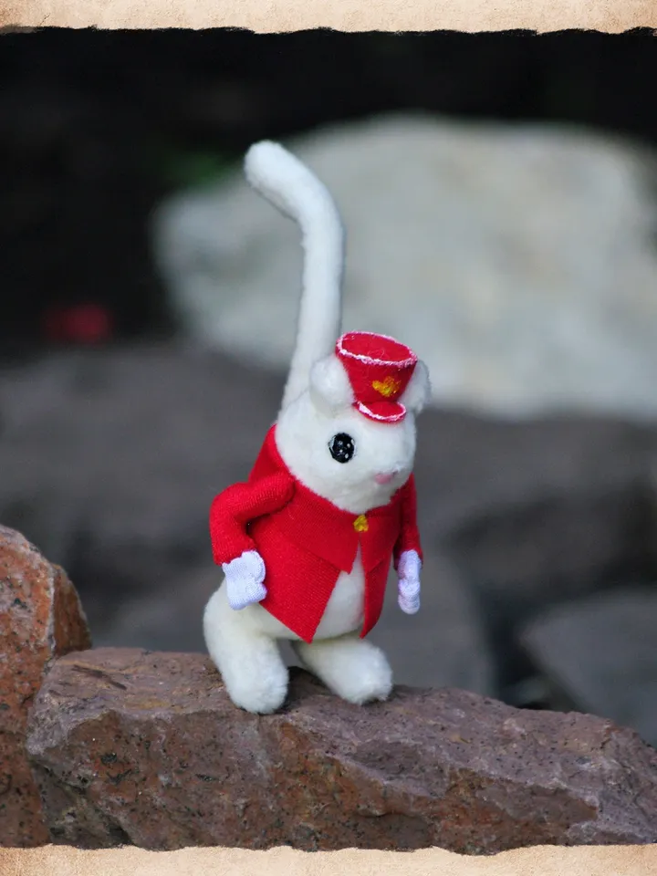 Coraline mouse miniature plush doll