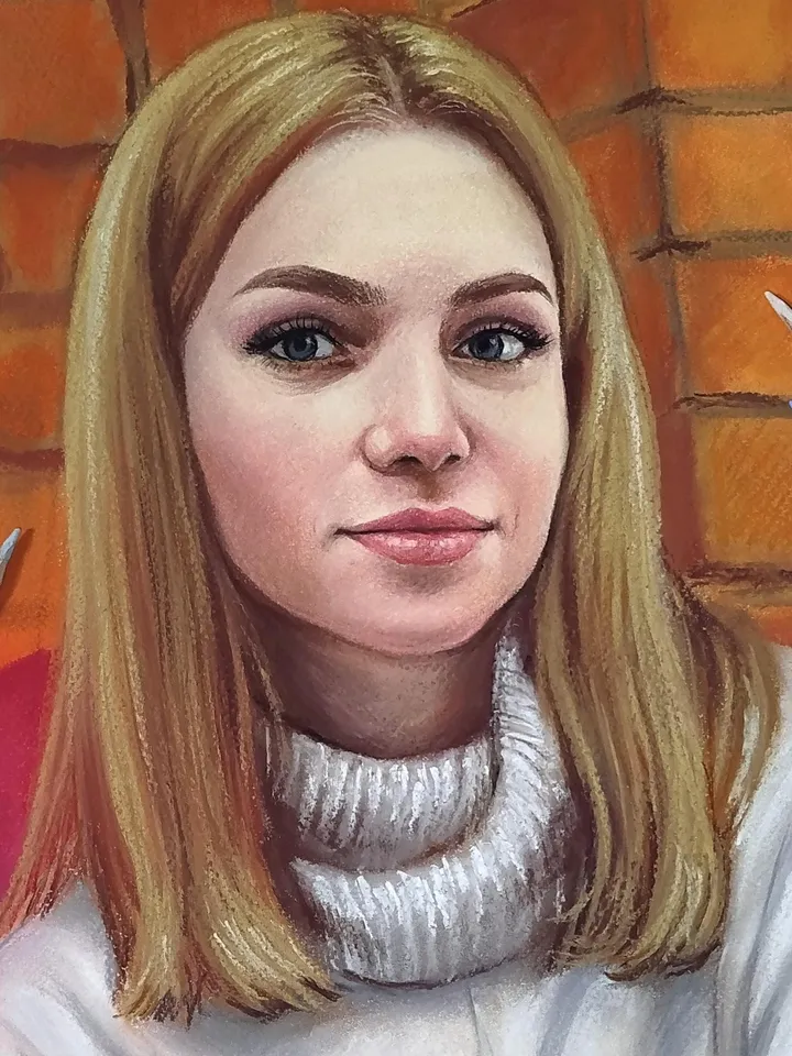 Custom pastel portrait | Hand painted Pastel Portrait From Photo | Hand drawn portrait from photo | Pastel portrait of a girl, woman, mother