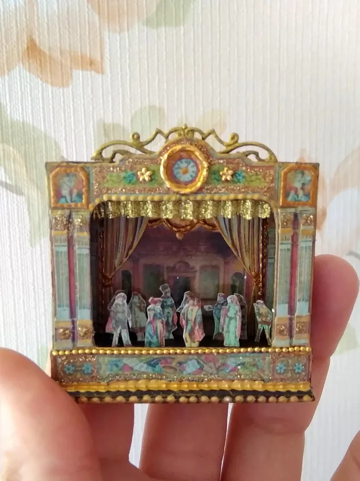 Puppet show. Paper theater.1:12 scale.