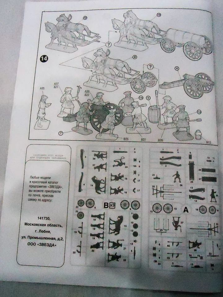 Swedish artillery of Karl XII 8066 "Zvezda" 1/72 Napoleonic