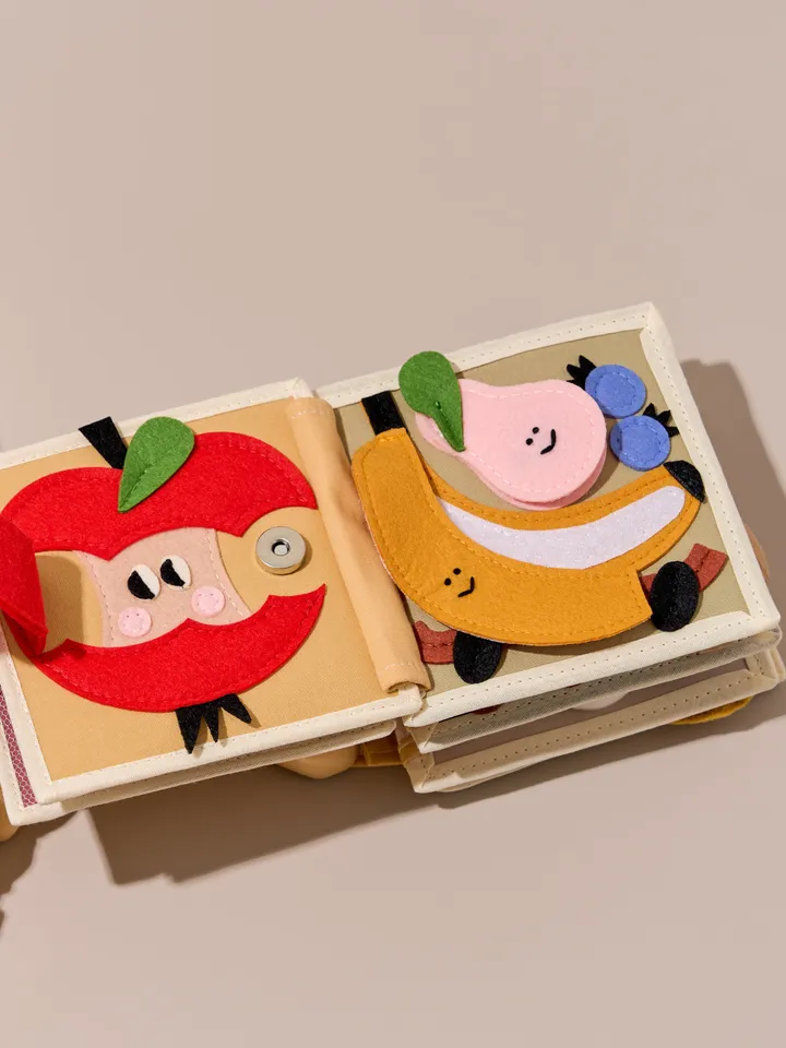 Mini Quiet Book for 6β18 Months Baby β Sensory Felt Busy Book β Montessori Travel Toy β Soft Activity Book β Gift for Baptism or Birthday