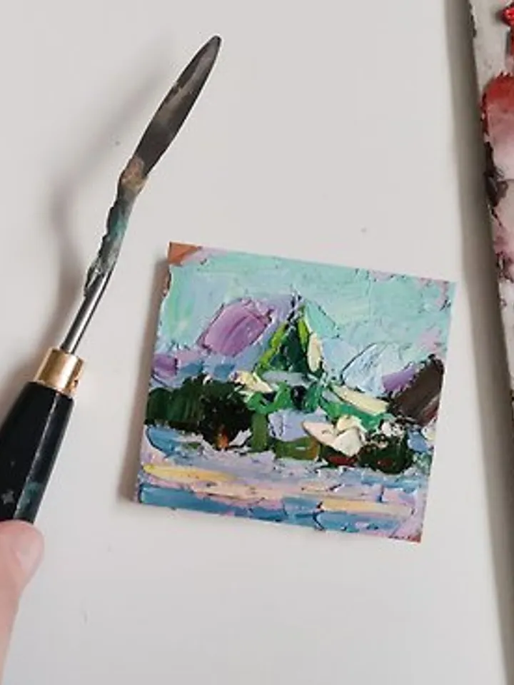 Shanxi Painting 油畫原作 Chinese手工油畫 Village 掛畫 Original Art Original Oil Painting
