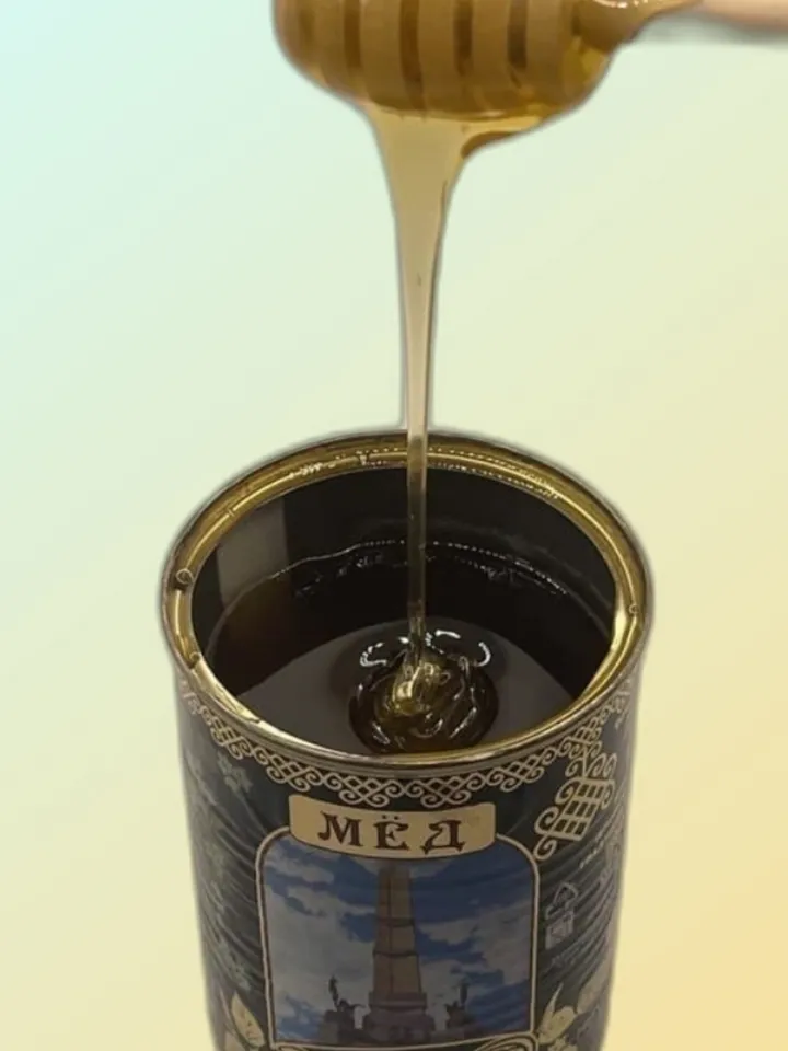 Bashkir lime honey in a tin can, USSR, 550 g