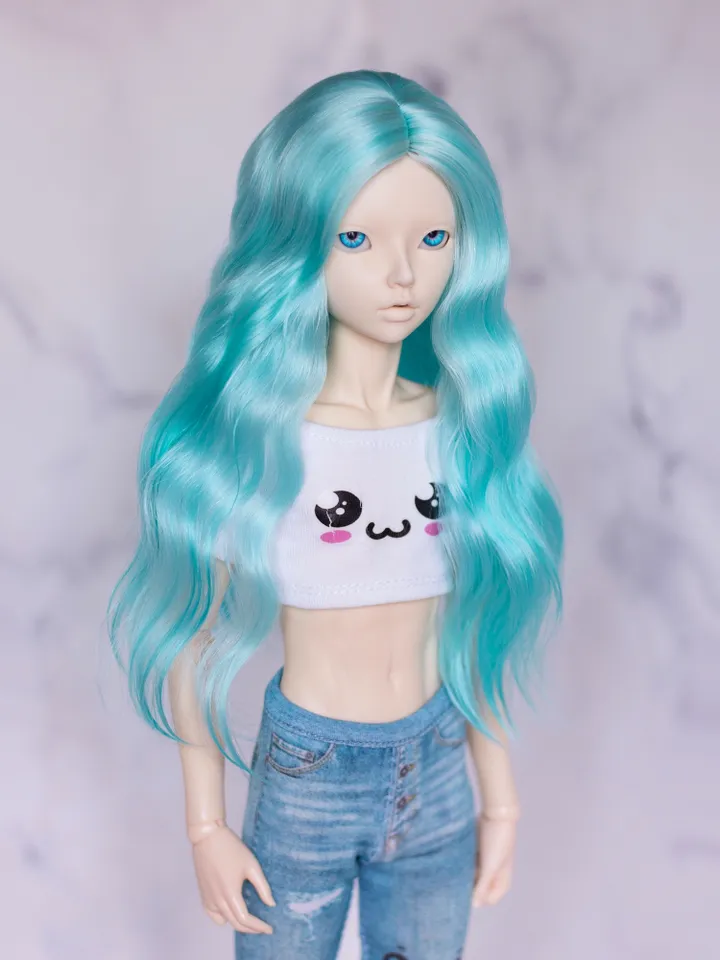 Turquoise angora wig for Minifee