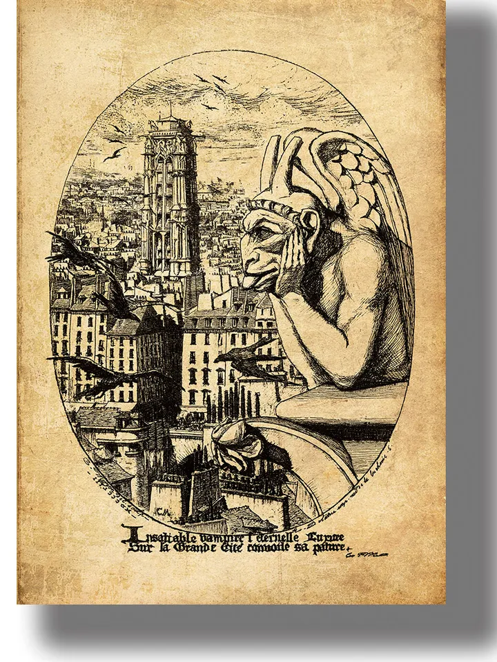 The Vampire. Le Strige. Gargoyles of Notre Dame.