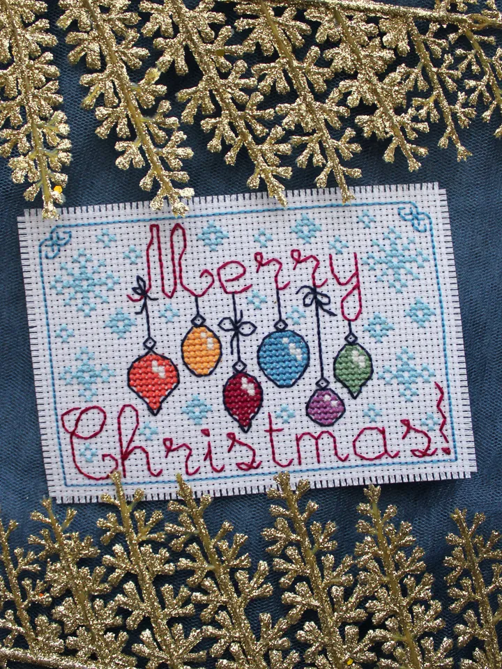 Cross stitch pattern Merry Christmas, simple and easy cross stitch pattern PDF