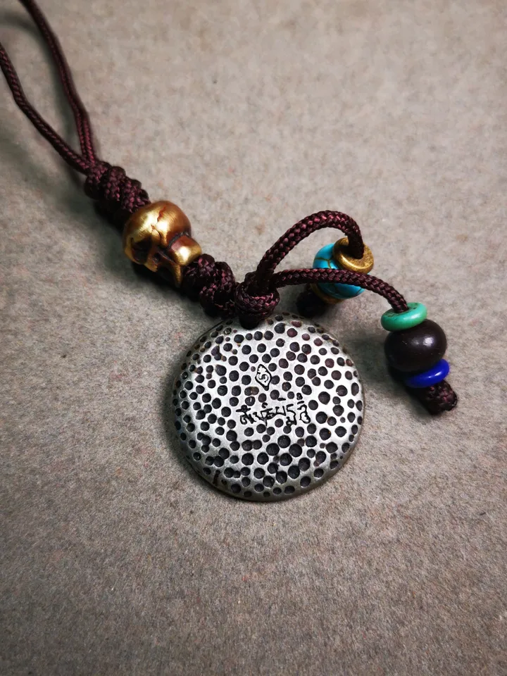 Gandhanra Handmade Tibetan Amulet Badge,Mahakala Pendant, Buddhist Protector Deity