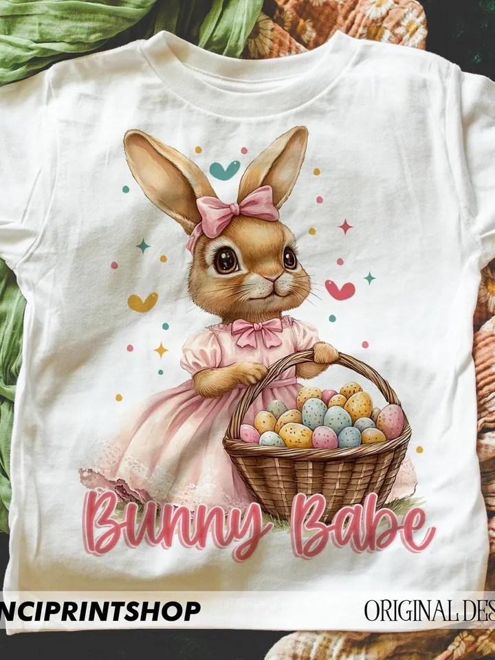 Bunny babe png, Babe png, Easter png, Kids png, Girls Easter png, Easter Sublimation designs downloads, Easter Bunny png, Cute Easter png
