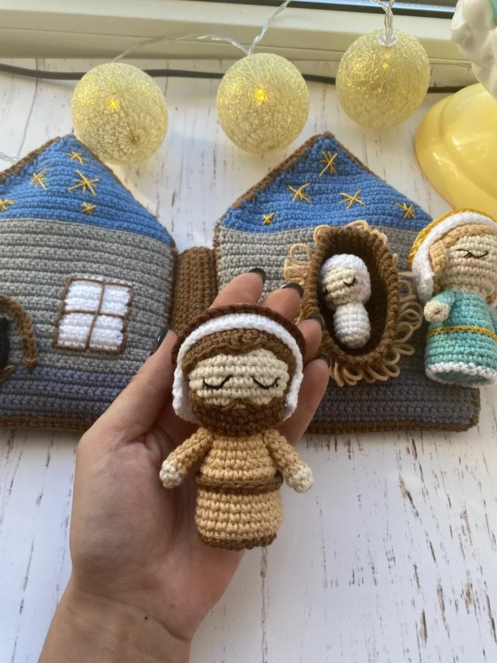 PDF Crochet Pattern Nativity Book, Christmas Crochet Pattern, Doll Crochet, Amigurumi Crochet Ornament, Christmas Nativity, Christmas Decor