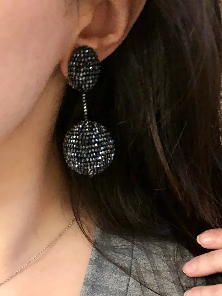 Sphere and Ball Beaded Earrings clip-on