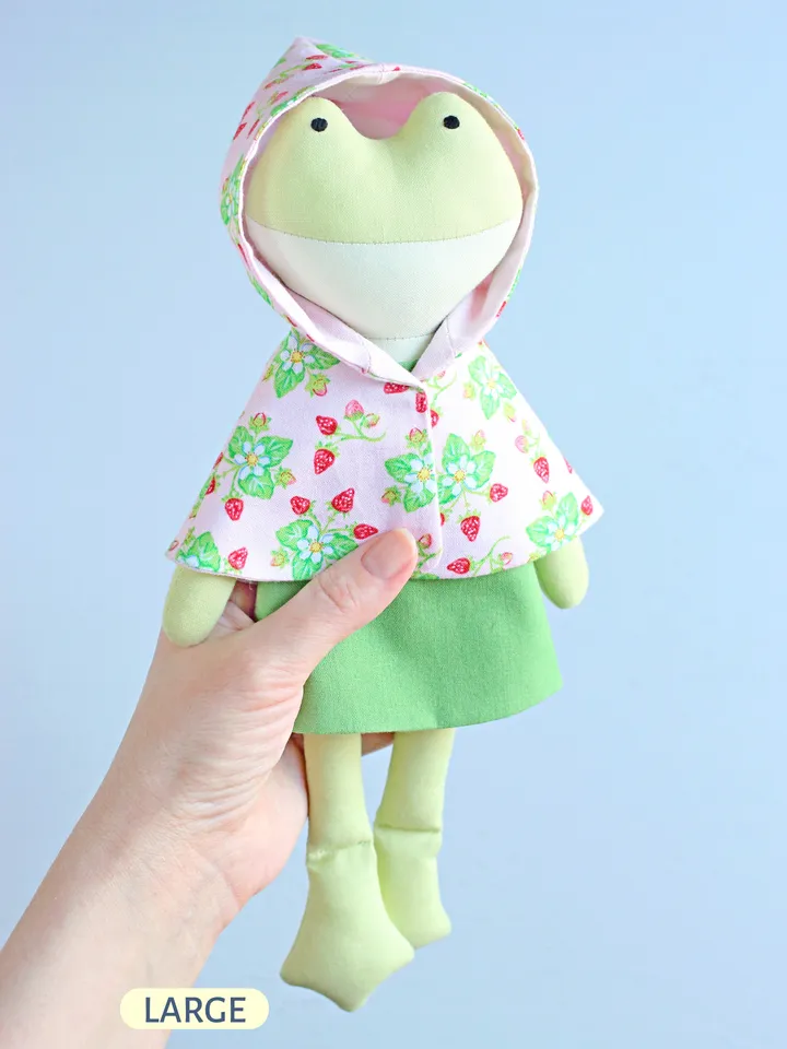 PDF Large Frog Stuffed Animal Sewing Pattern