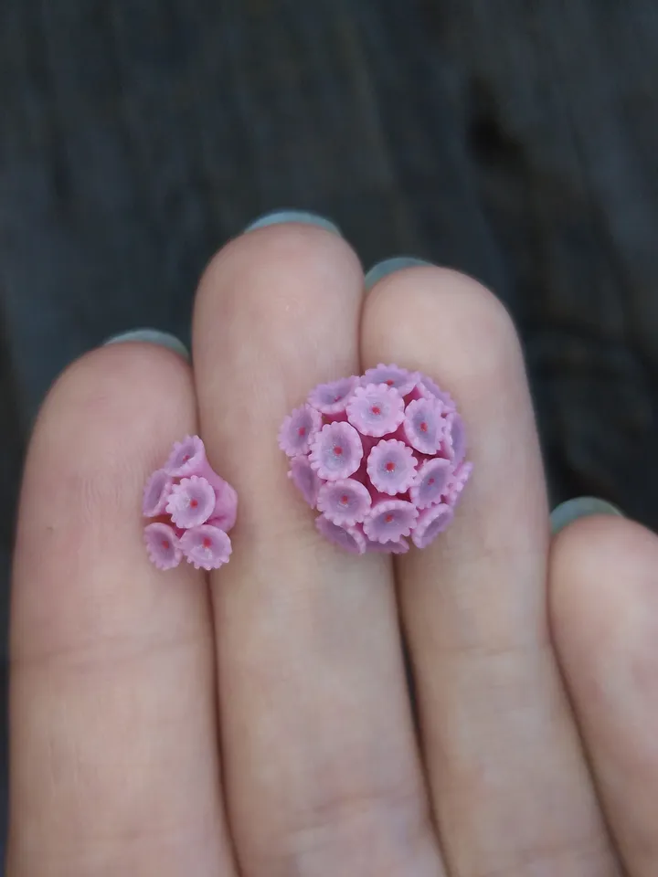 Set of miniature Zoanthus corals, tiny corals for diorama, dollhouse or resin art