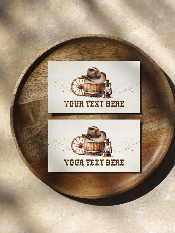 Editable Food Label First Rodeo Birthday party food label; Wild West Cowboy Party; Our Little Cowboy is One Party Birthday ; fr12