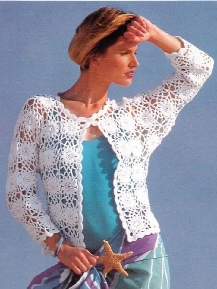 Crochet pattern summer top /Womens Crochet Pattern mesh top/ crochet summer cardigan