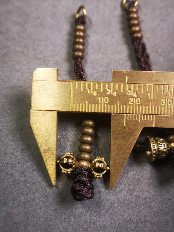 Gandhanra Handmade Tibetan Buddhist Mala Counters,Prayer Bead Counters,with Dorje and Vajra Pendant,Made of  Brass