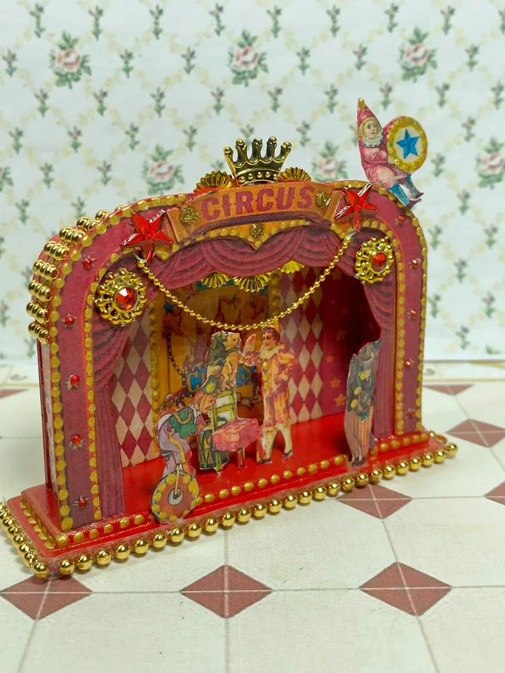Puppet Circus. 1:12. dollhouse miniature. Puppet show.