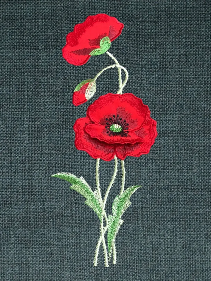 Poppy FlowerApplique 3Dmachine embroidery design applique pattern digital embroidery pattern home and clothing décor embroidery motif floraL