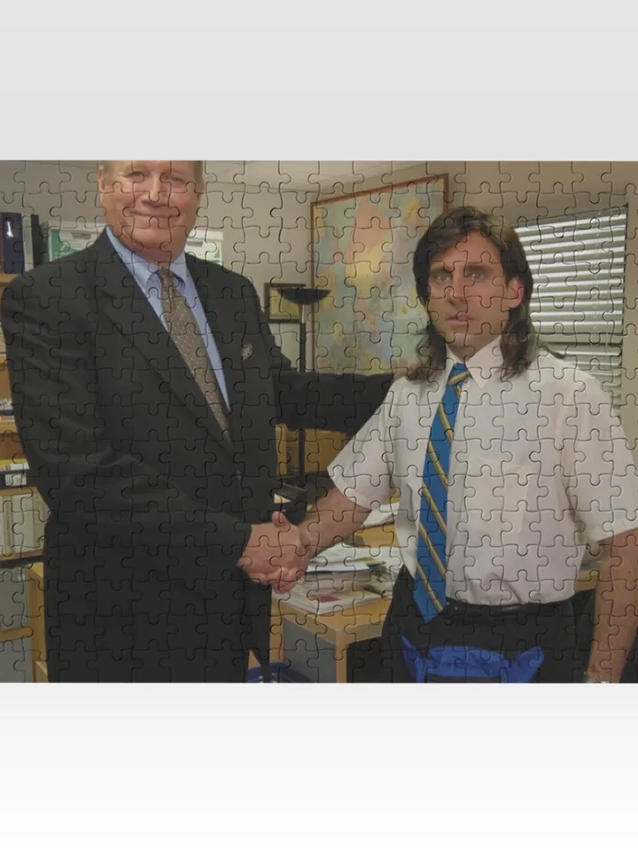 Michael Scott Meme Office Jigsaw Puzzle Wooden