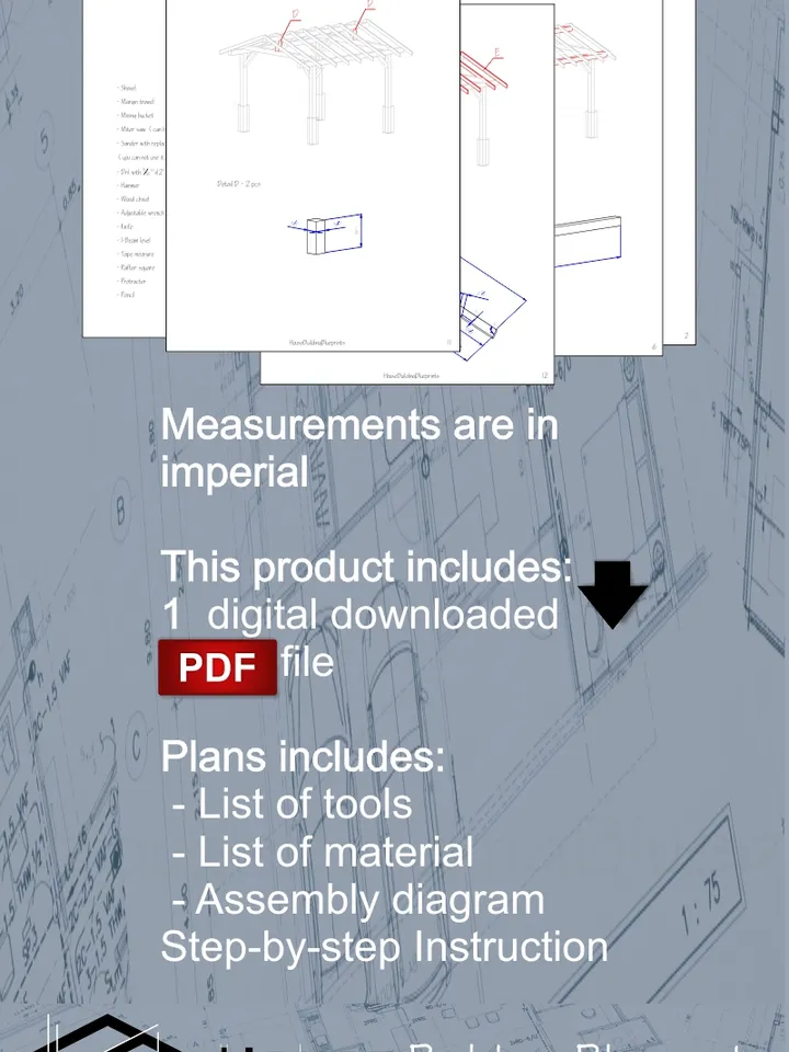 Outdoor 16' x 24' lean to pavilion plans for DIY. Backyard wooden gazebo plans for patio pdf. DIY covered garage plans