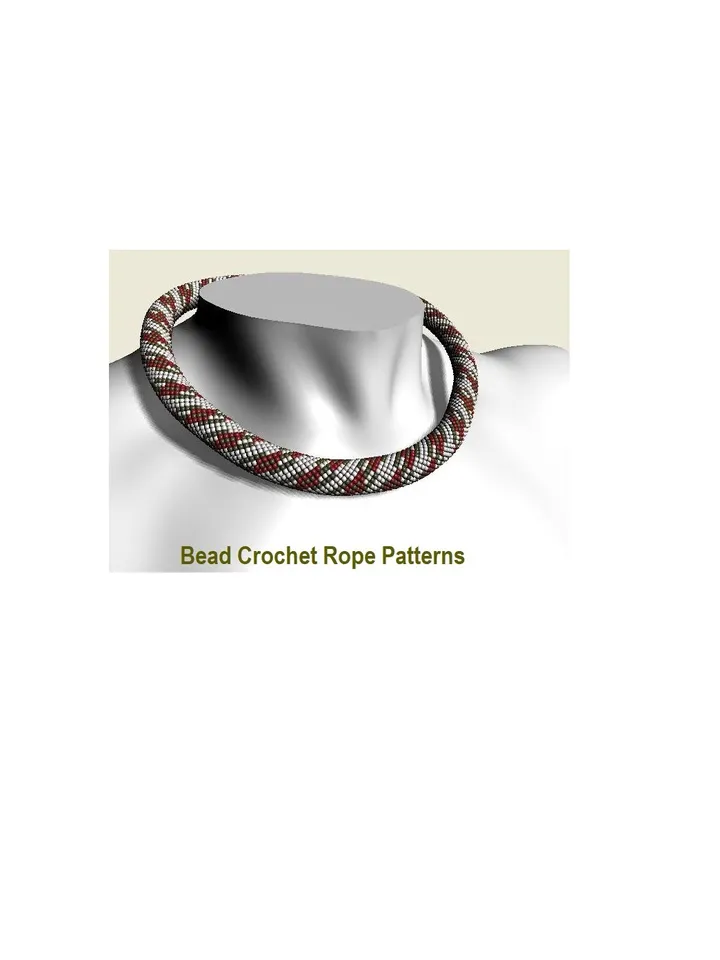 Bead crochet rope pattern, Instant Download, PDF fail