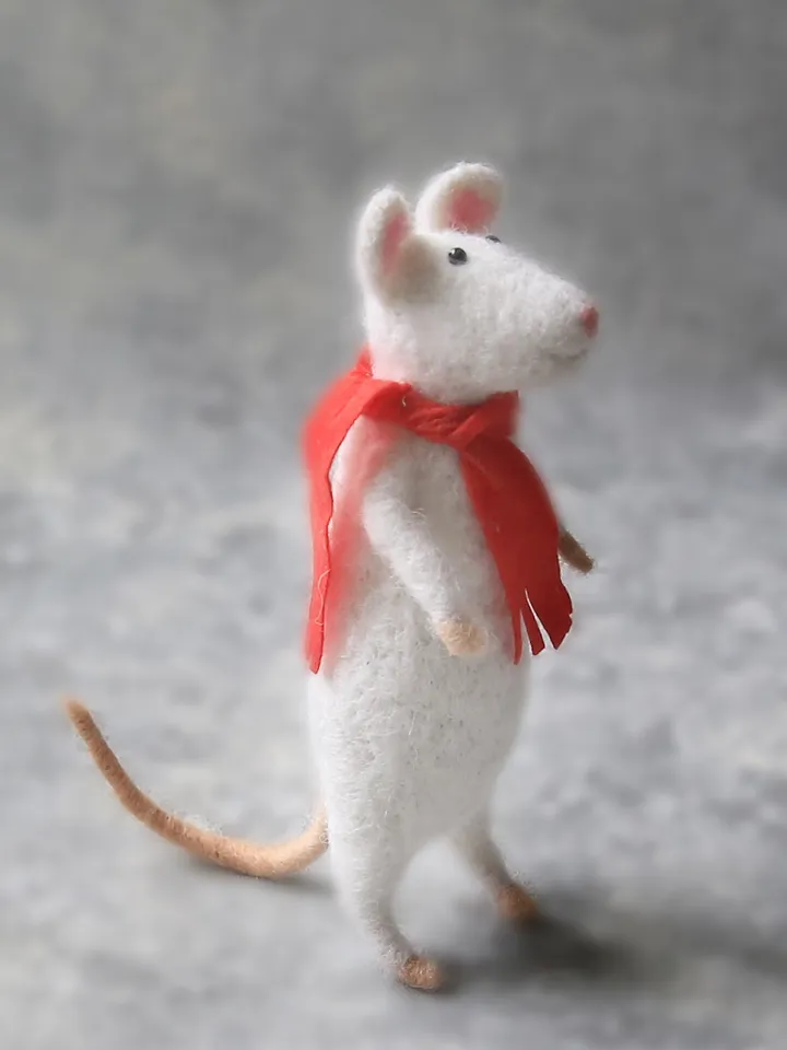 Needle felting Tutorial Felt Mouse Pattern Pet Plush Needle Felted Mouse Books Kawaii Plush Animals Wool felting Craft Felt Animals Pattern