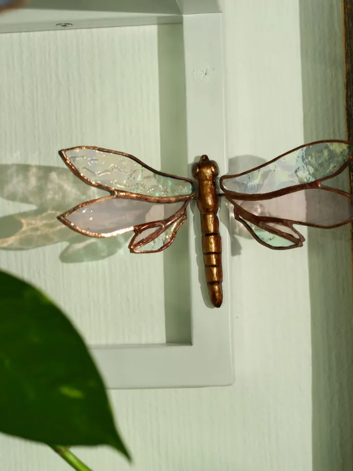 Dragonflies. Tiffany Stained Glass, Dragonflies. Tiffany-Style Stained Glass, Stained Glass Art in Tiffany Technique, Tiffany Dragonflies, Stained Glass Creations, Stained Glass Dragonflies in Tiffany Technique, Tiffany-Style Dragonfly Glass Art