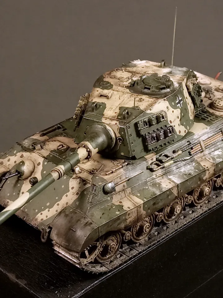 Pro Built model King Tiger Octopus camo, 1/72 scale