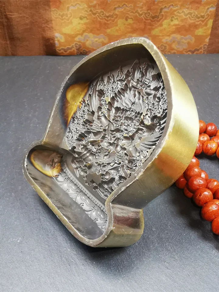 Gandhanra Tibetan Buddha Statue Tsa Tsa Mold, Vajrakilaya Tsha Tsha Mould For Making Clay Statue,2.95&quot; × 2.6&quot;