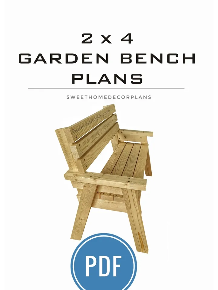 Diy 2 x 4 garden bench plans pdf for outdoor furniture. Wood bench patio furniture plans. Backyard simple wooden bench plans.