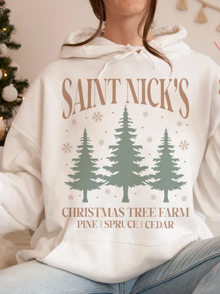 Saint Nick's Christmas Tree Farm svg PNG Sublimation Digital Design vintage christmas png svg, boho christmas png,trendy retro boho shirt