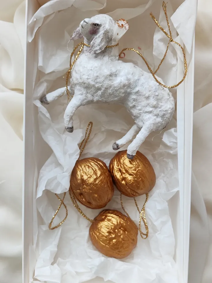Set of Christmas ornaments.Sheep