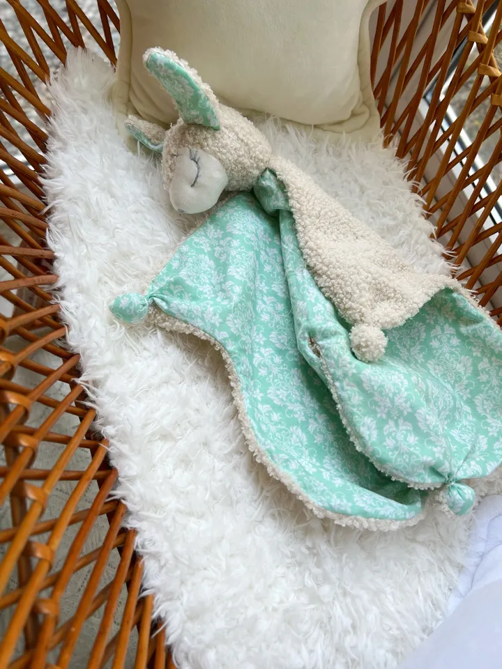 Lama comforter toy, alpaca lovey, soft toy lama, baby toy, baby comforter, baby lovey
