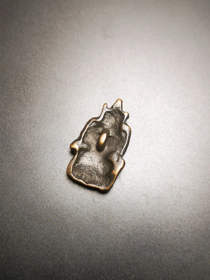 Gandhanra Antique Tibetan Thokcha Amulet Pendant,Chenrezig,Four Armed Padmapani, Made of Thokcha,Mini Size